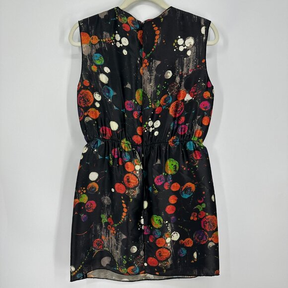 3.1 Phillip Lim Silk Mini Dress 4 Abstract Graphic Print Studded Sleeveless - Picture 2 of 11